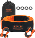 VEVOR Heavy Duty Tow Strap Recovery Kit 3" x 20 ft (MBS-36,000 lbs) Tree Saver Winch Strap, Triple Reinforced Loop & Protective Sleeves & Storage Bag, 3/4" D-Ring Shackles, for Truck Jeep SUV ATV