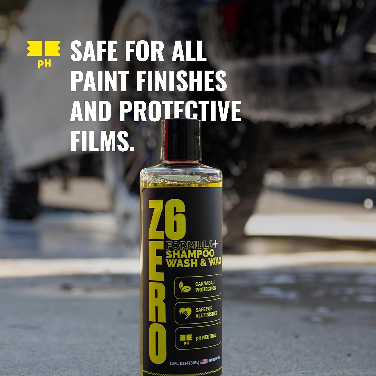 ZER06 The Ultimate Car Wash Soap with Special Shine Formula - Carnauba Wax And Ultra Concentrated Forumula - Pressure Washer - Foam Cannon With Bucket Soap Conditioner - Ph Neutral