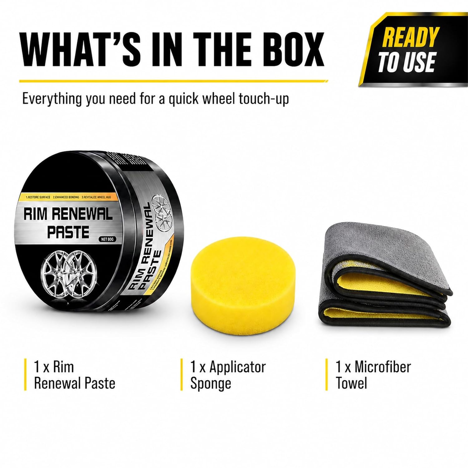 Rim Renewal Paste Wheel Care & Restoration Paste, Multi-Purpose Wheel Restoration Polish Buffs Away Scratches, Fills Scuffs, Restores Brilliant Shine, Safe for All Alloys 2026 New (1pcs)