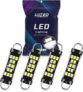 44MM Super Bright LED for Car Dome Light, Compatible 561 562 567 564 3020 Bulbs, Xenon White Interior Lighting Use for Trunk Cargo Light, License Plate Bulbs, Pack of 4