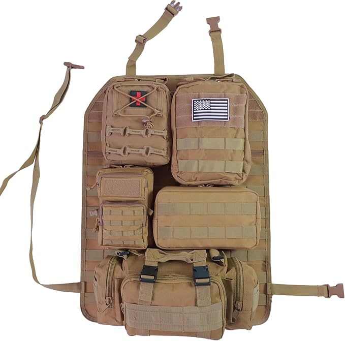 Universal Tactical Seat ​Back Organizer Vehicle Molle Panel Organizer Storage - Image 8