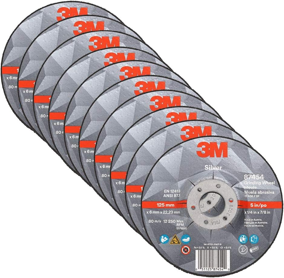 3m silver depressed center grinding wheel, 87454, 36+, main product view