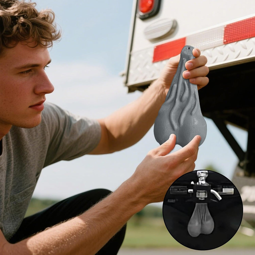 3 Pack Funny Trailer Hitch Cover Balls Nuts, Ridiculous Trailer Hitch Decoration, Trailers Hook Cover, Gag Prank Funny Exterior Vehicle Decoration for Boyfriend Husband Men