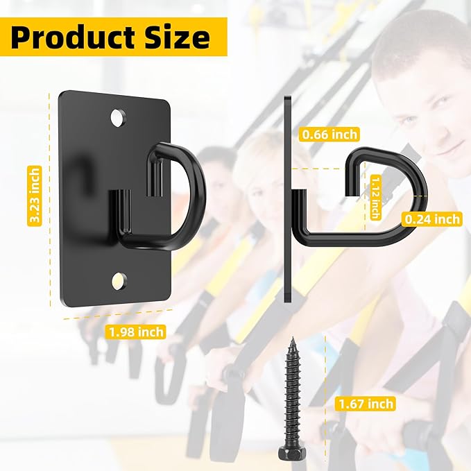 Resistance Band Wall Anchors System, Wall Mount Workout Anchors - Image 2