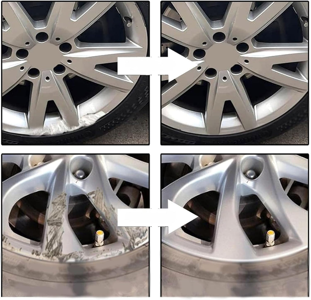 2026 New Wheel Care & Restoration Paste, Rim Renewal Paste, Rim Repair Kit Curb Rash, Car Wheel Scratch Repair Paste with Sponge, Multi-Purpose Wheel Restoration Polish Buffs (2PCS)