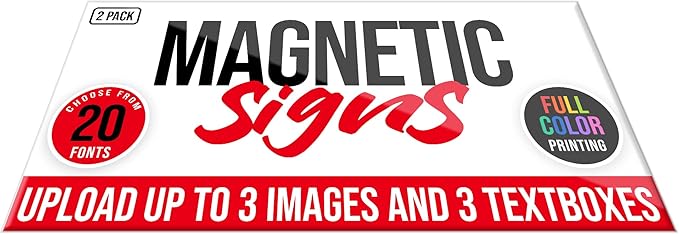 2 Pack, Personalized Magnetic Signs - Image 2