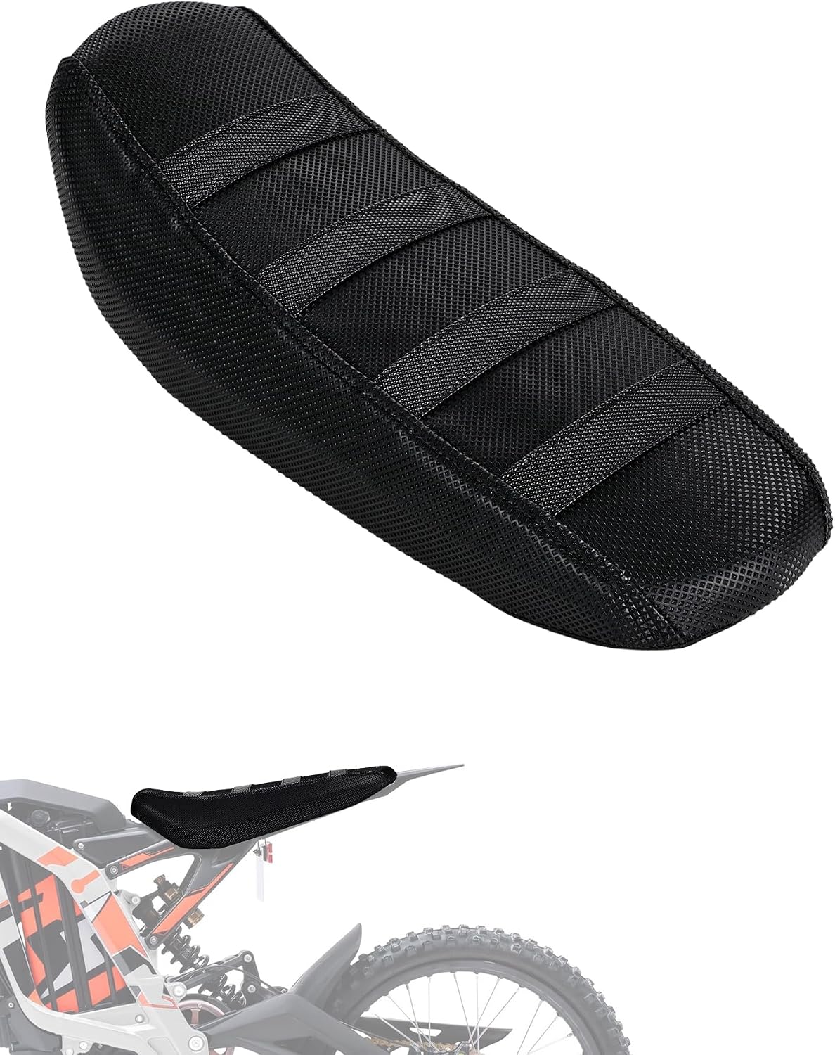Electric Dirt Bike Seat Cover for Surron Light Bee,Non-Slip Motorcycle Cushion Cover for Sur Ron Light Bee X and S/X160/X260-Black