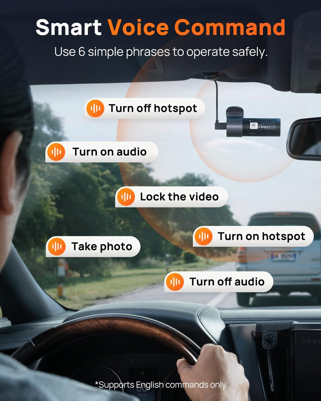 70mai m310 plus 4k dash cam front with, package contents