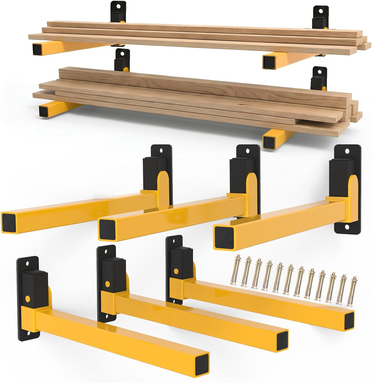 lumber storage rack heavy duty wall mount storage, main product view