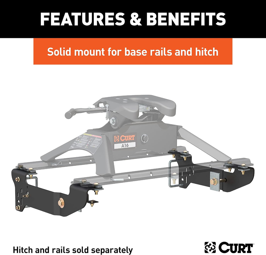 Custom 5th Wheel Brackets, Compatible with Select Silverado, Sierra 1500