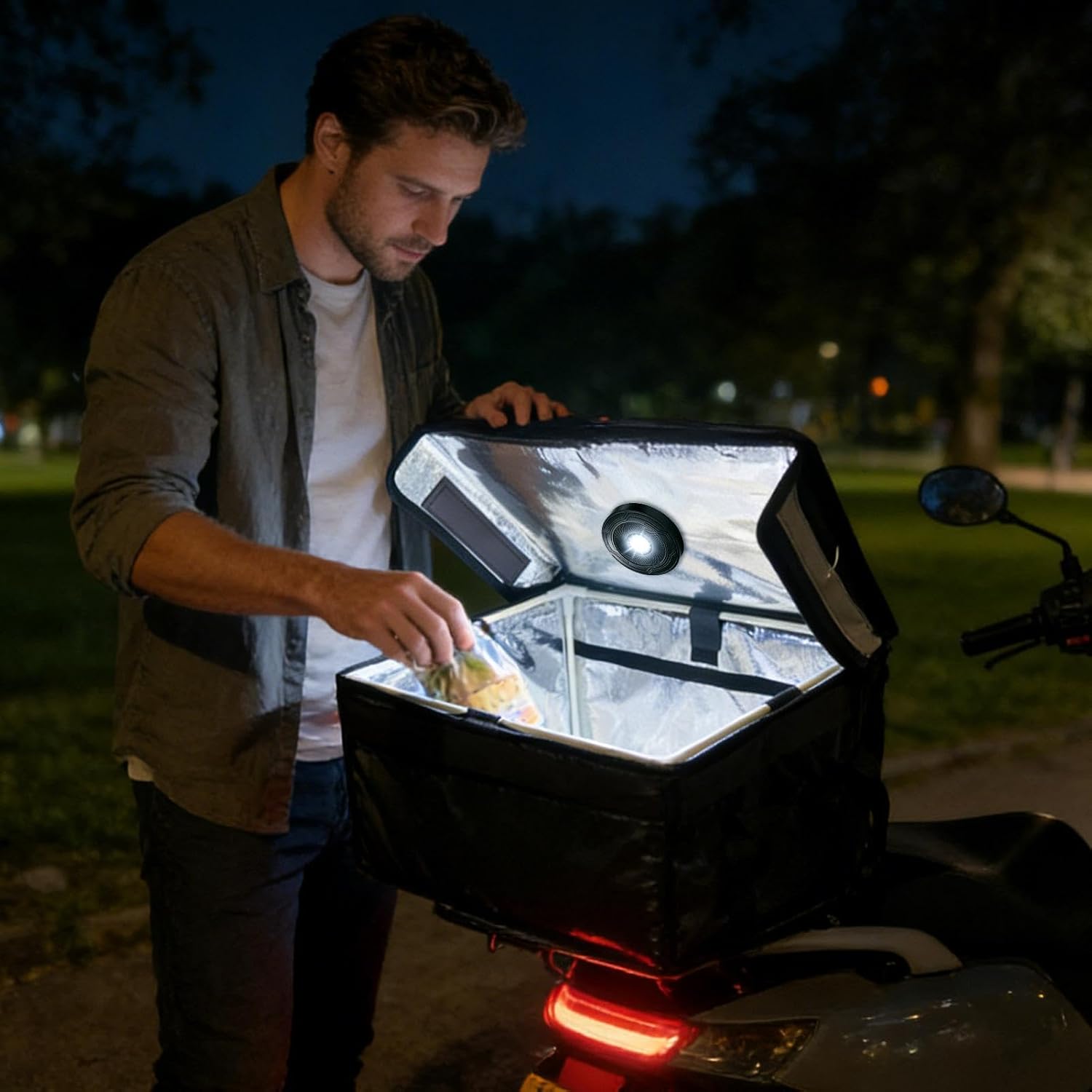 Led Car Lights, Rechargeable Trunk Lamp, Motion Sensor Illumination, Bright Adhesive Design, for Vehicle Truck SUV Scooter Toolbox Storage Night Driving Crisis Interior Use 2.17x2.17x0.71 Inches