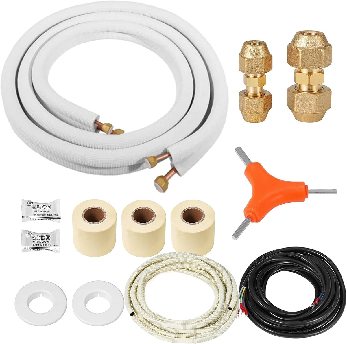 10 ft mini split line set, 1/4"& 3/8", main product view