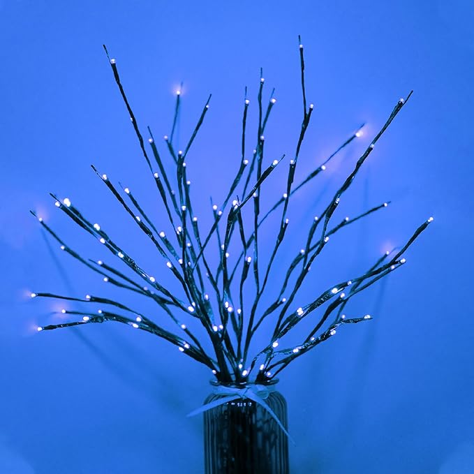 MENCH Branch Lights,6 Pcs Twig Light USB&Battery Powered 8 Flashing Modes...