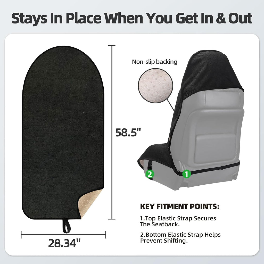 leader accessories waterproof towel car seat cover, front, side view