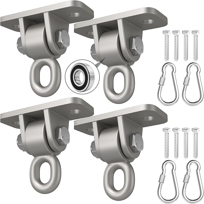 BETOOLL Swing Hangers with Bearing, Heavy Duty Porch Swing Hanging Kit by BETOOLL
