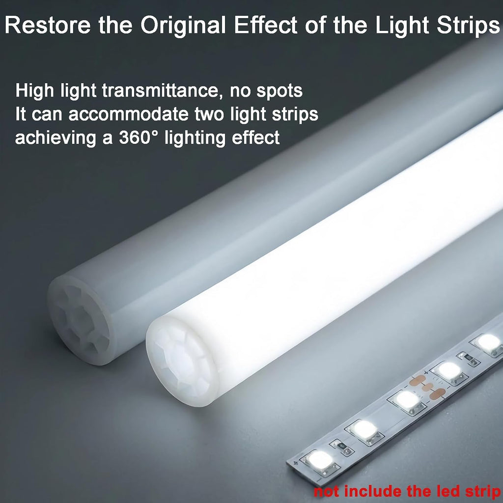 5M 360°Round LED Neon Tube, Silicone Diffuser Channel, Flexible Tube Tape Outdoor IP65 Waterproof Light Strip Cover, Tube Diameter 16mm, Suitable for 10mm LED Strip