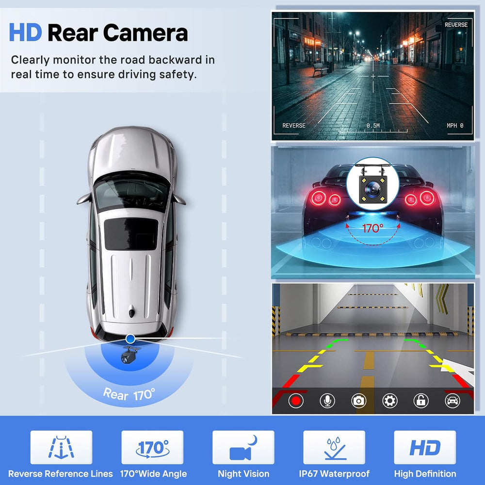 9" Wireless Apple Carplay Screen for Car with OTA Update, Backup Camera