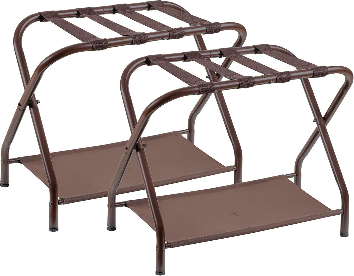 Heybly Luggage Rack, Steel Folding Suitcase Stand