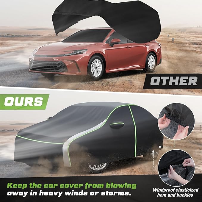Mixsuper Liner Car Cover for Toyota Camry 1987-2025, 7 Layers Waterproof Car - Image 6