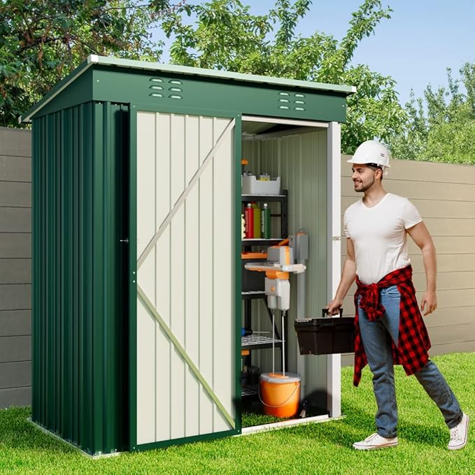 Gizoon 5' x 3'Outdoor Storage Shed - Image 2