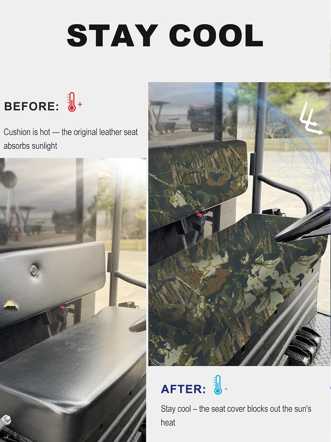 ZIDIYORUO Mule Bench Seat Cover Compatible with Kawasaki Mule 3000 3010 3020 4000 4010 (2001-2023 2025), Fabric Waterproof Anti-Scratch UTV Seat Cover Set for Mule Seat Accessories Parts（Camo）