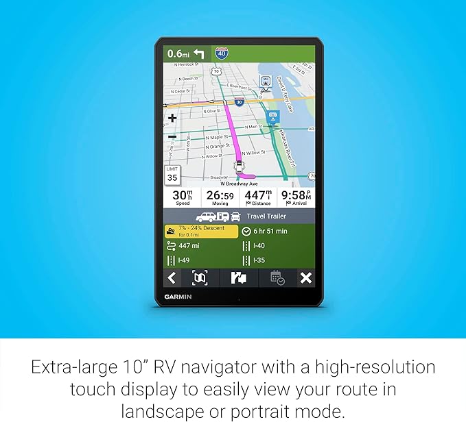 Garmin RV 1095, Extra-Large, Easy-to-Read 10” GPS RV Navigator, Custom RV - Image 3