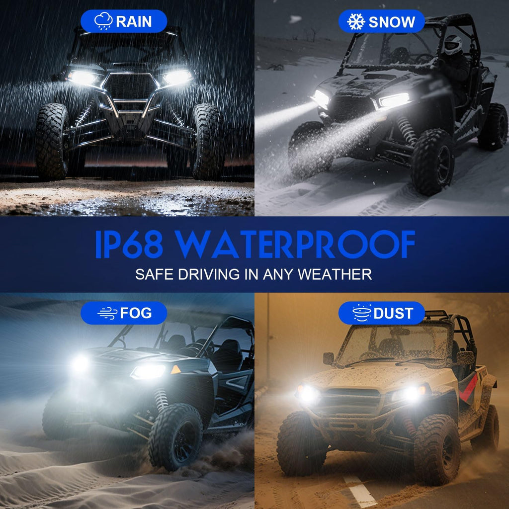 Work Lights Compatible for Kubota L185 L235 L245 L295 L305; 32150-33840, Powersports Tractor Lights, 500% Brighter Bulbs 6000K White 55W, Plug n Play, 2-Pack