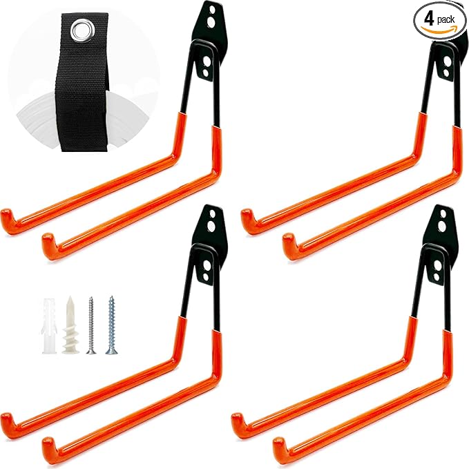 Heavy-Duty Garage Hooks -4 Pack Type large J by Unknown