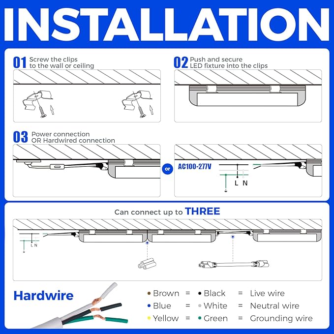 Barrina 8FT LED Shop Light, 100W 15000LM 5000K, V Shape Integrated T8 LED - Image 8