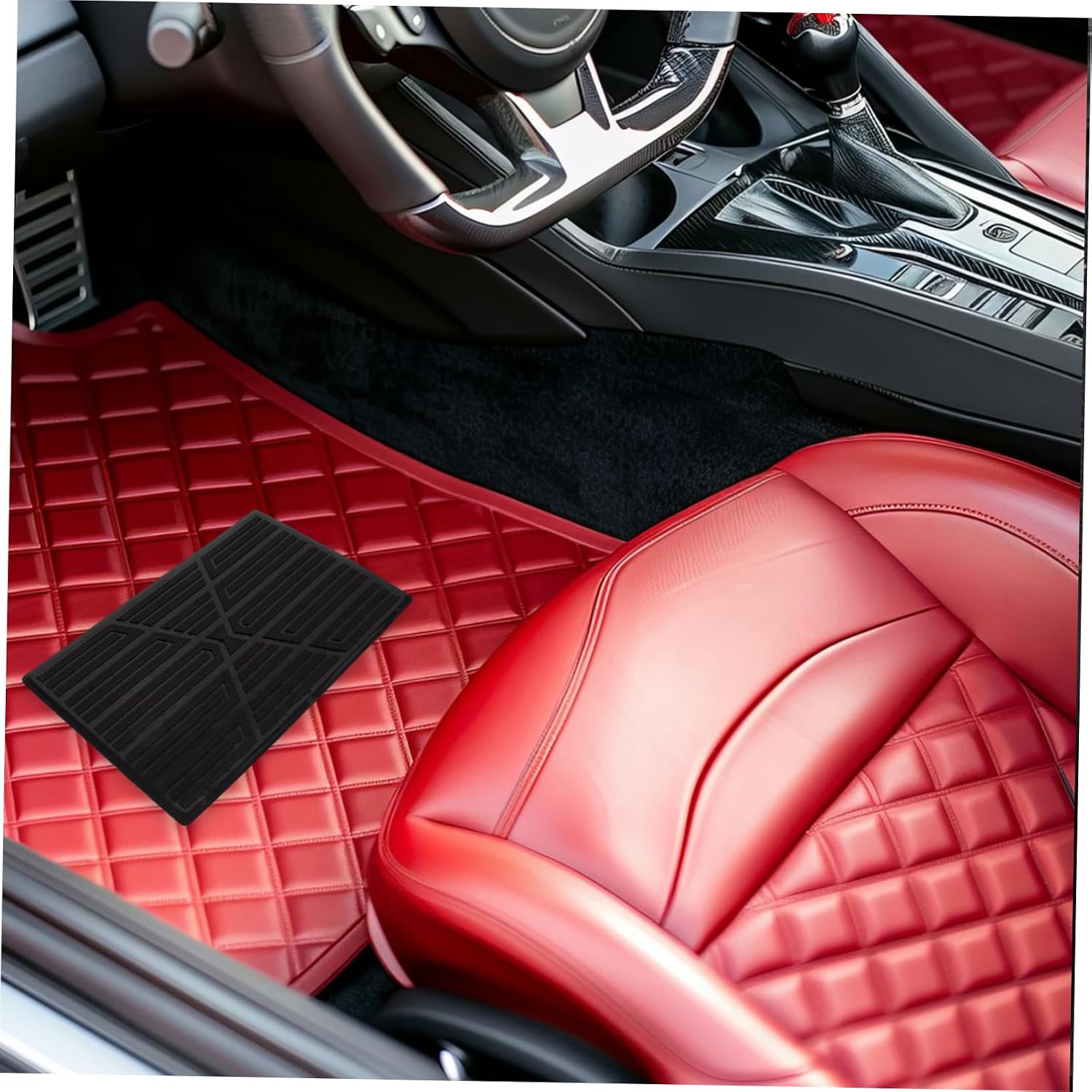 Sturdy Non-Slip Car Carpet Protector Patch Hard Rubber Floor Mat Repair Pad for Foot Pedals Automotive Carpet Protection for Vehicle Interior