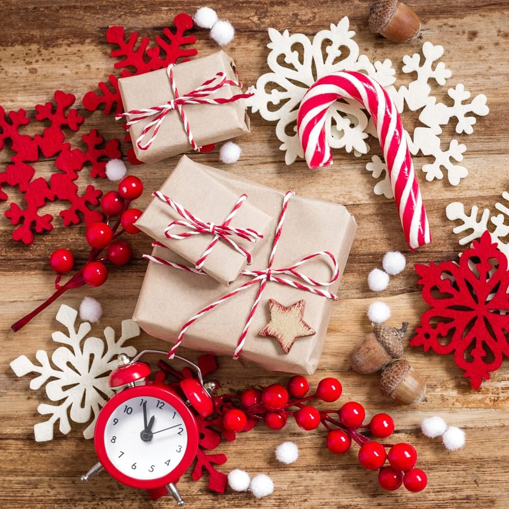 Vivifying Red and White Twine, 2Pcs נ656 Feet 2mm Cotton Bakers Twine String for Gift Wrapping, Baking, Butchers, DIY Crafts, Tying Cake and Pastry Boxes (Red & White)