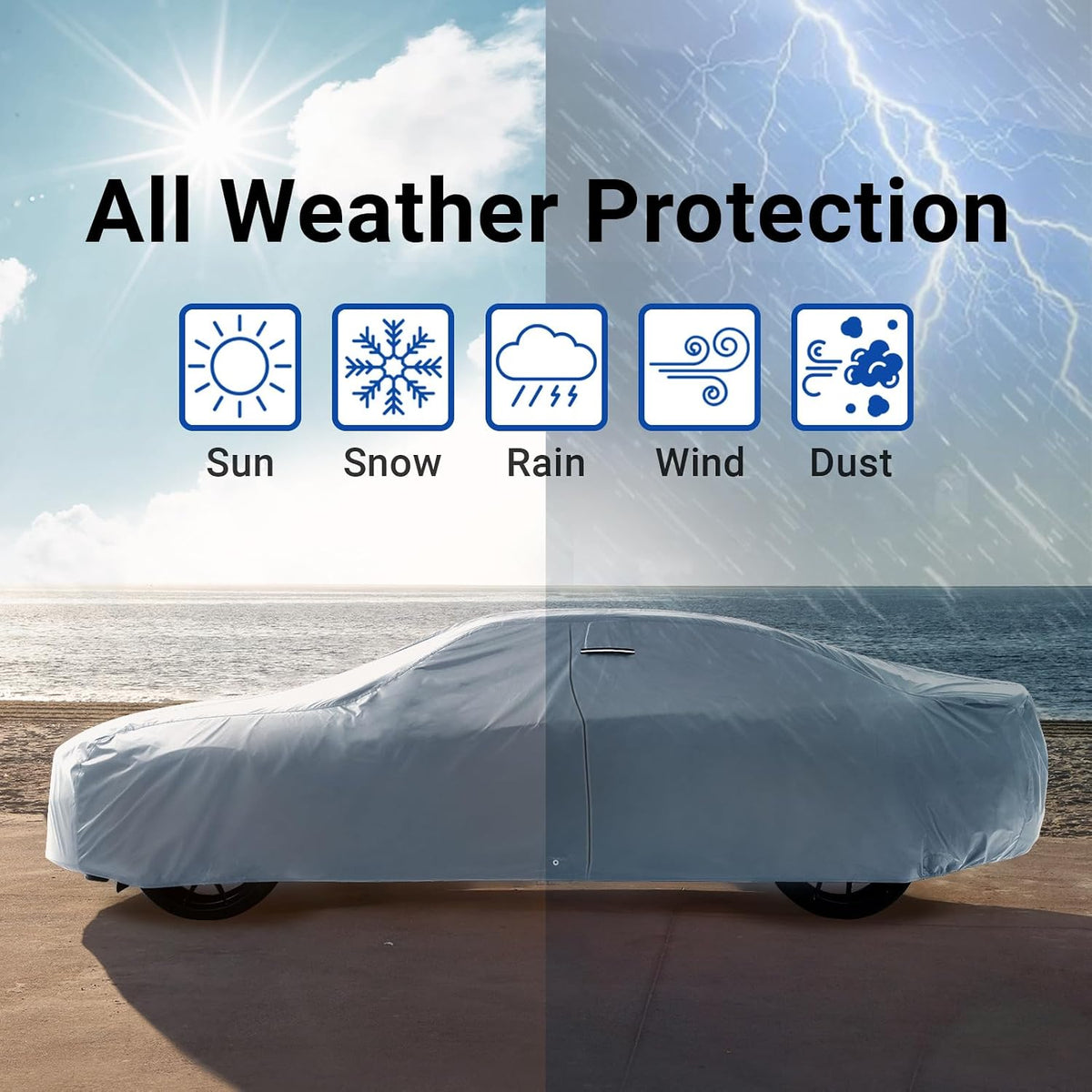 icarcover car cover waterproof all weather for 2004-18, view 10