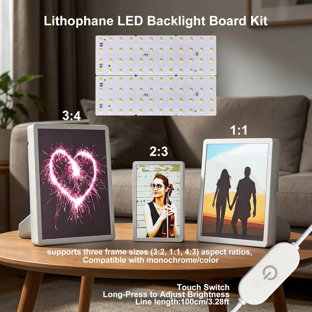 lithophane led backlight board kit kc009 kc010 for shown in use