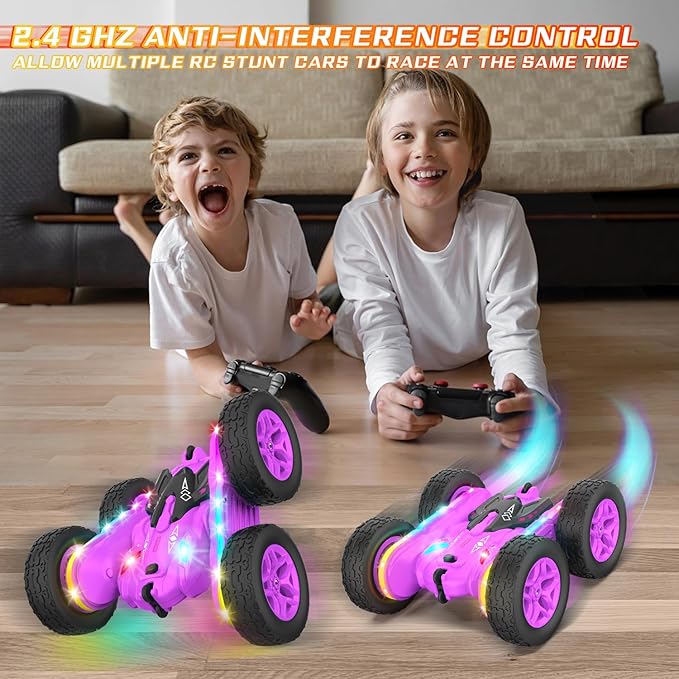Remote Control Car, Rc Cars Stunt RC Car Toys New Upgraded Strip Lights and - Image 2