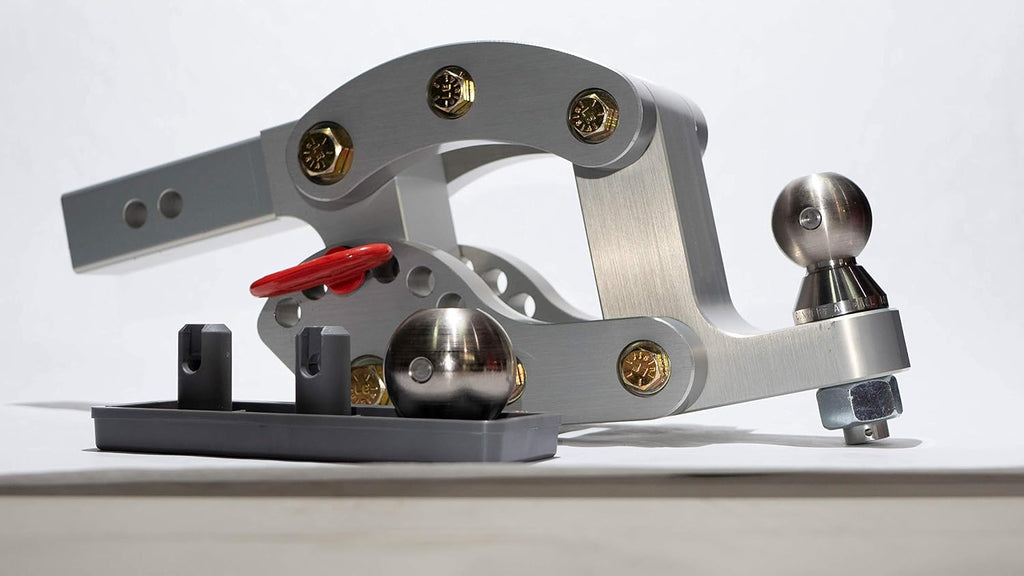 Rhino 10K LB, 10" Drop Hitch w/ 2" Shank - Adjustable Aluminum Trailer Hitch - Includes 2 Ball Set 2" and 2 5/16"