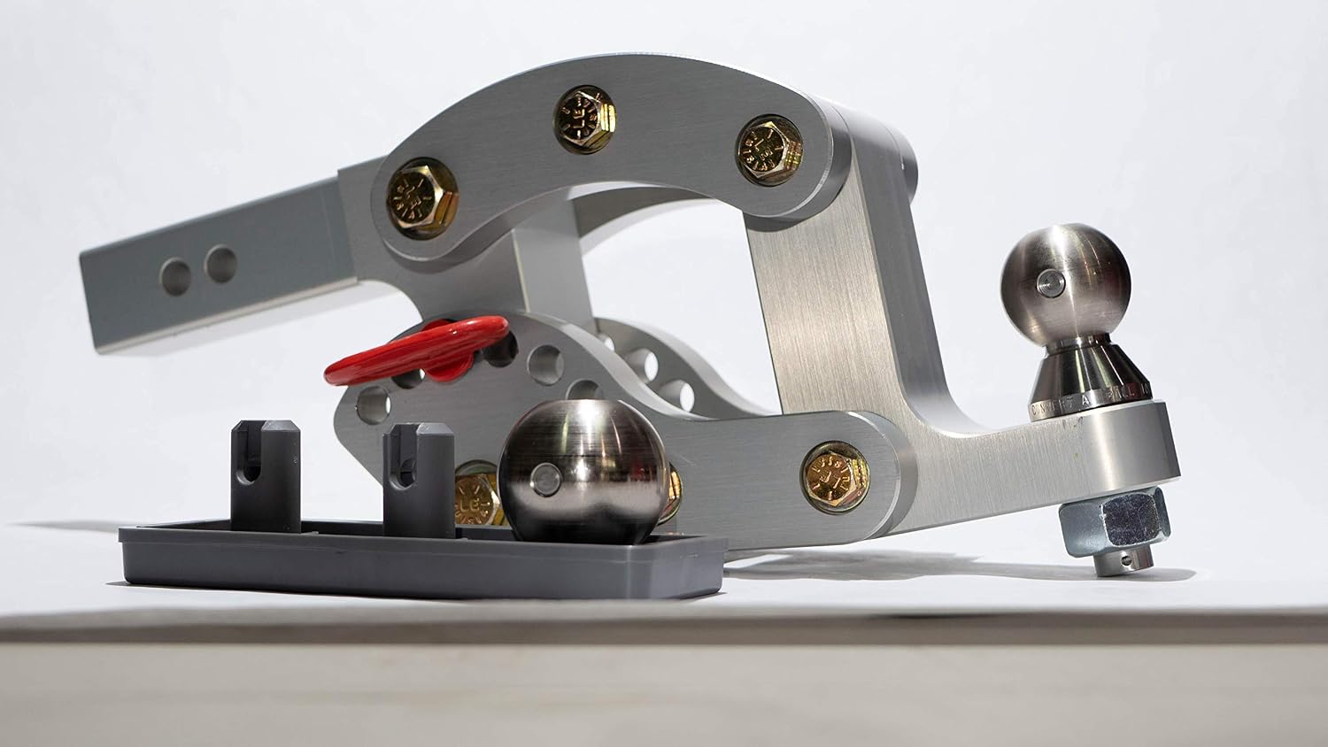 Rhino 10K LB, 10" Drop Hitch w/ 2" Shank - Adjustable Aluminum Trailer Hitch - Includes 2 Ball Set 2" and 2 5/16"