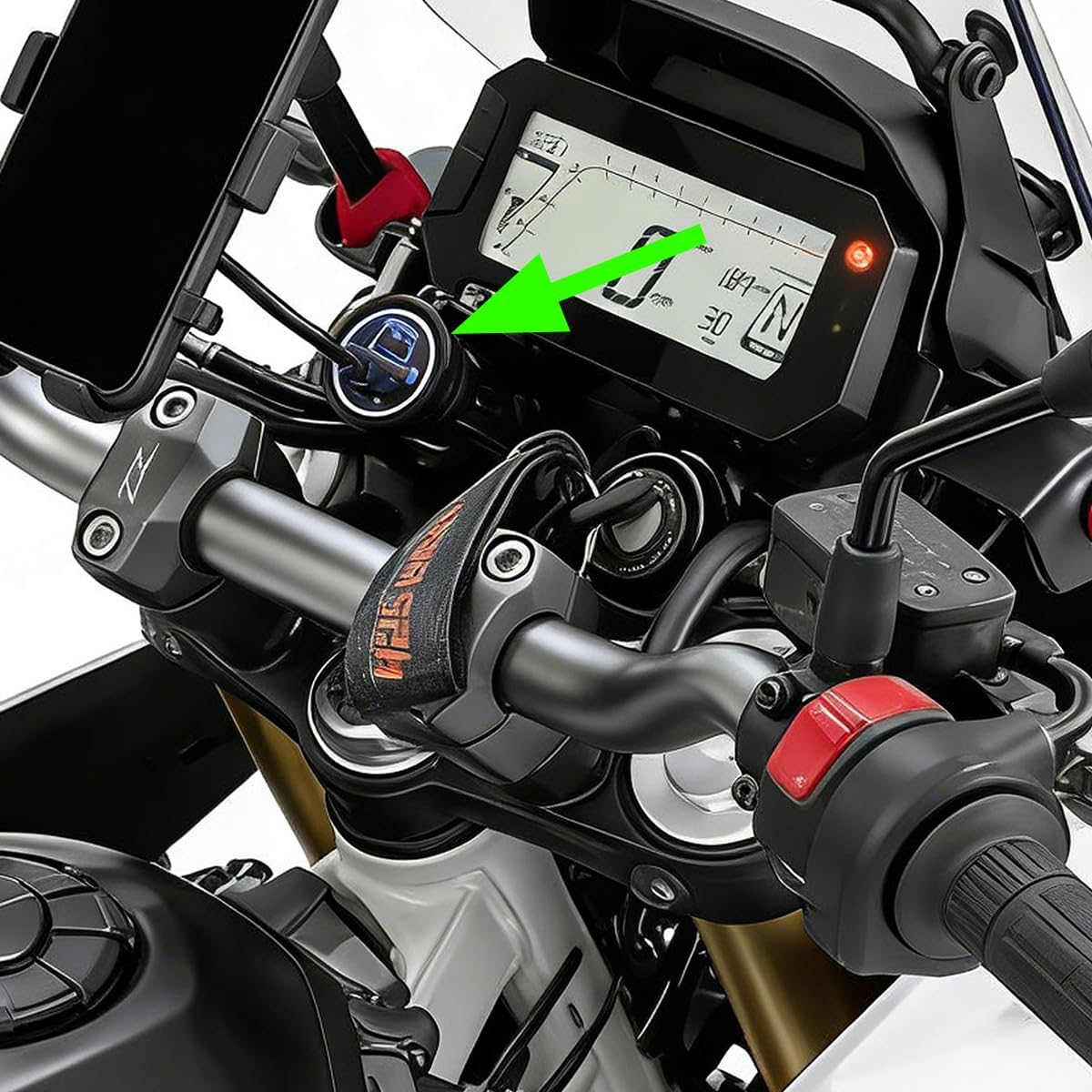 Motorcycle Dual Port USB QC3.0 and Type-C PD Charger Power Adapter Kit Compatible with Honda CRF300L / CRF300LS / Rally (2021-Current) Accessory Kit w/Harness, Direct Fit Plug