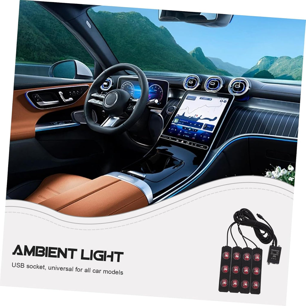 PRETYZOOM 1pc Led Car Underbody Lights Car Atmosphere Lamp Sound Controlled Sturdy Construction Low Power High Brightness for Interior