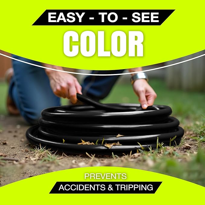 10ft Outdoor/Indoor Extension Cord 12/3 Gauge Extra Heavy Duty 3 Prong SJTW - Image 5
