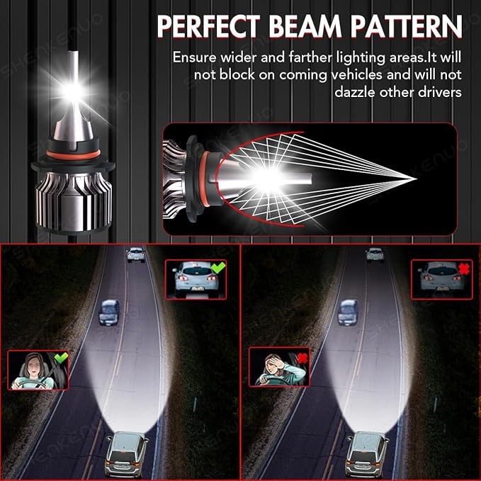 Headlight Bulbs Fit For 2004-2012GMC Canyon 9005 High Beam 9006 Low Beam 9145 - Image 2