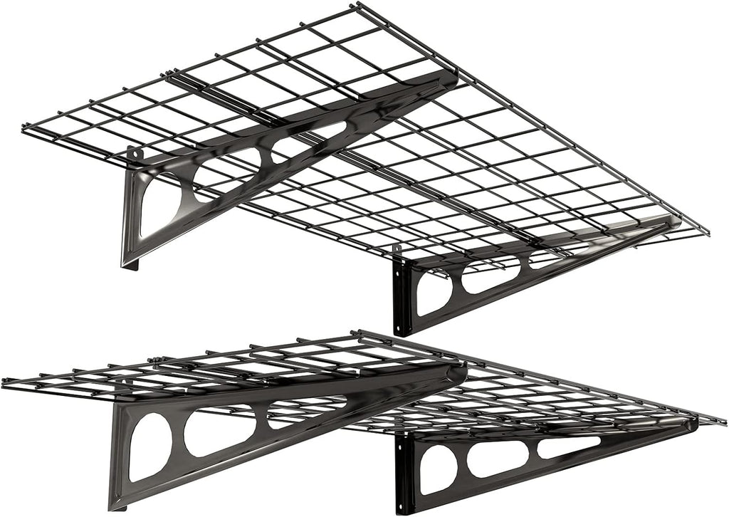 FLEXIMOUNTS 2-Pack 2x4ft 24-inch-by-48-inch Wall Shelf Garage Storage Rack Wall