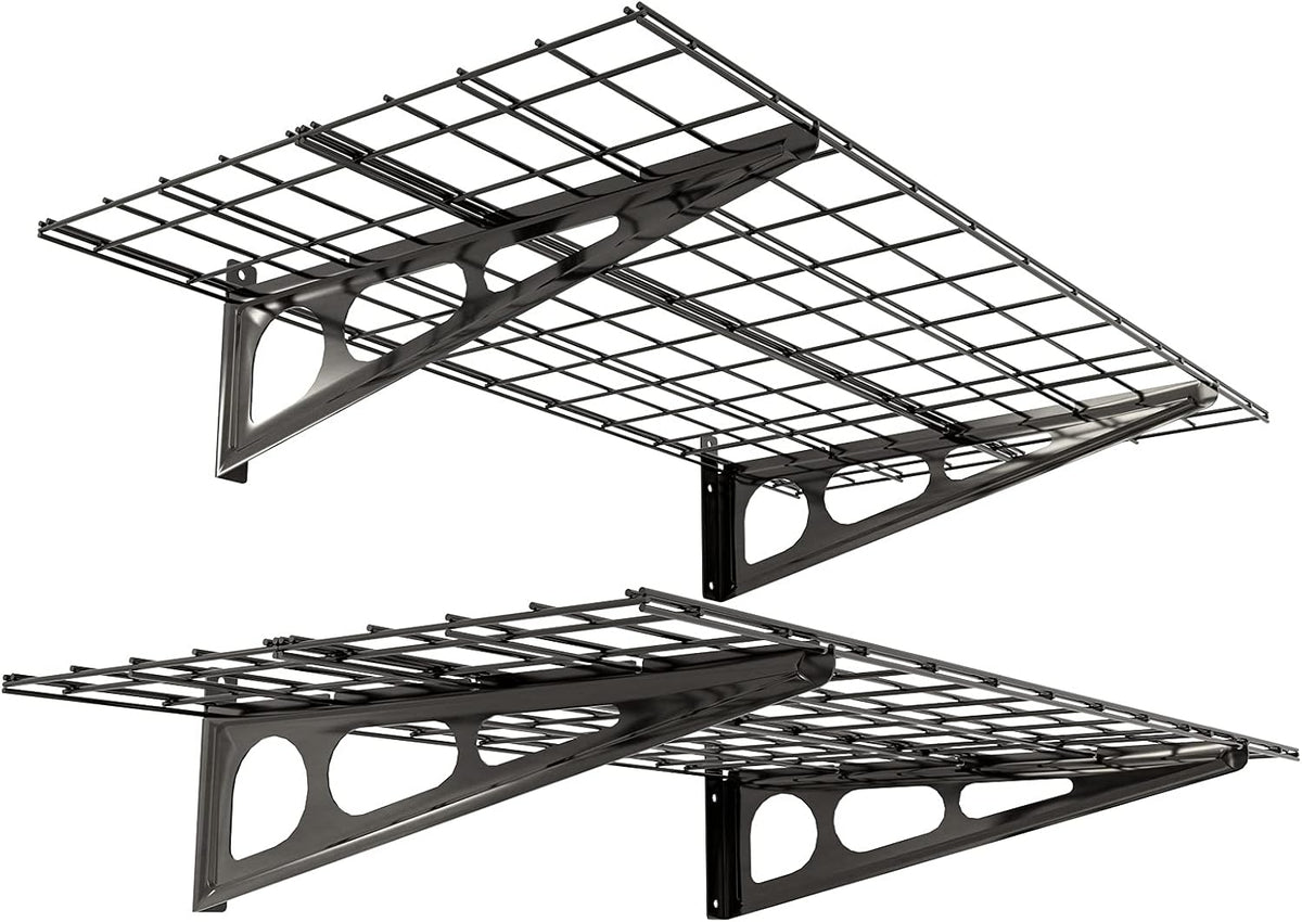 FLEXIMOUNTS 2-Pack 2x4ft 24-inch-by-48-inch Wall Shelf Garage Storage Rack Wall