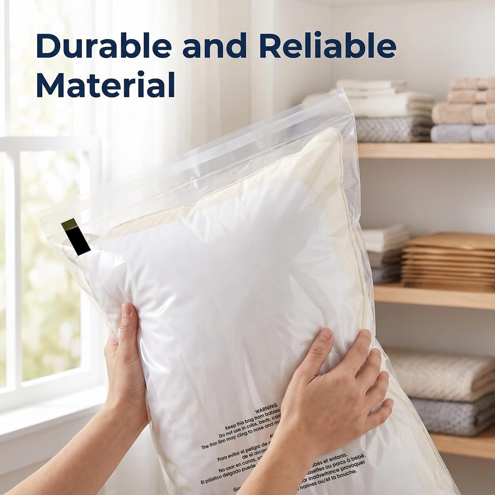 24” X 36” (100 Count) Self Seal Clear Poly Bags with Suffocation Warning
