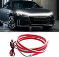 TEKSHINNY Dynamic Car Hood Light Strip, 59/71/79 Inches Flexible Exterior LED Strip Lights Waterproof Car Led Hood Light Daytime Running Light Strip for Cars, Trucks (White)