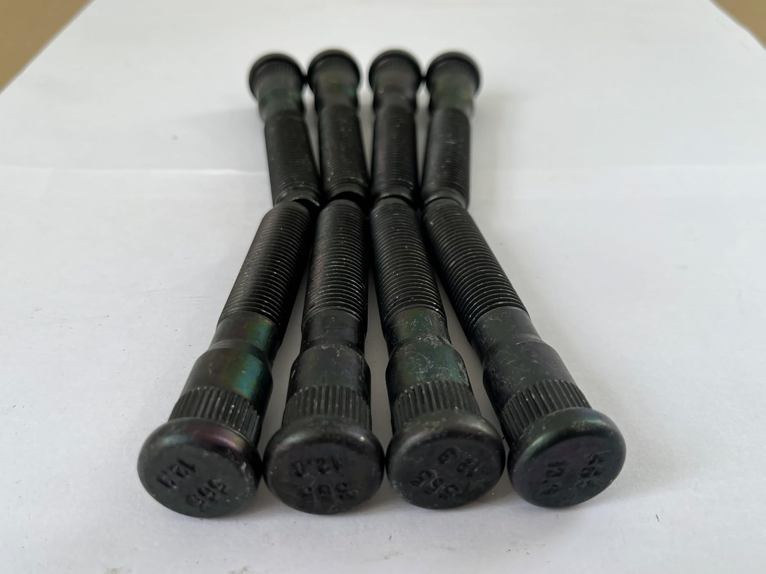8PCS M14-1.50 Serrated Rear Wheel Stud 610-565 15.9mm Knurl, 81.7mm Length Replacement for 2003-2016 Ford F-450 F-550 Super Duty DRW Cab and Chassis Conventional Model, F-53