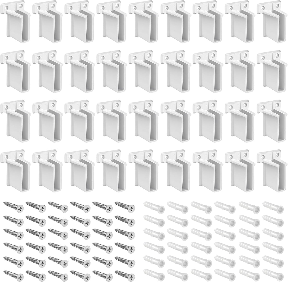 dreyoo 36 pack wire shelf end bracket, white, main product view