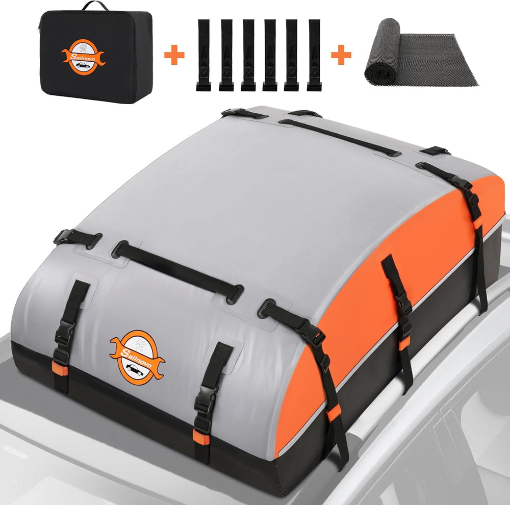 Sailnovo Rooftop Cargo Carrier Bag 21 Cubic, 1000D PVC Waterproof Vehicle Sof...
