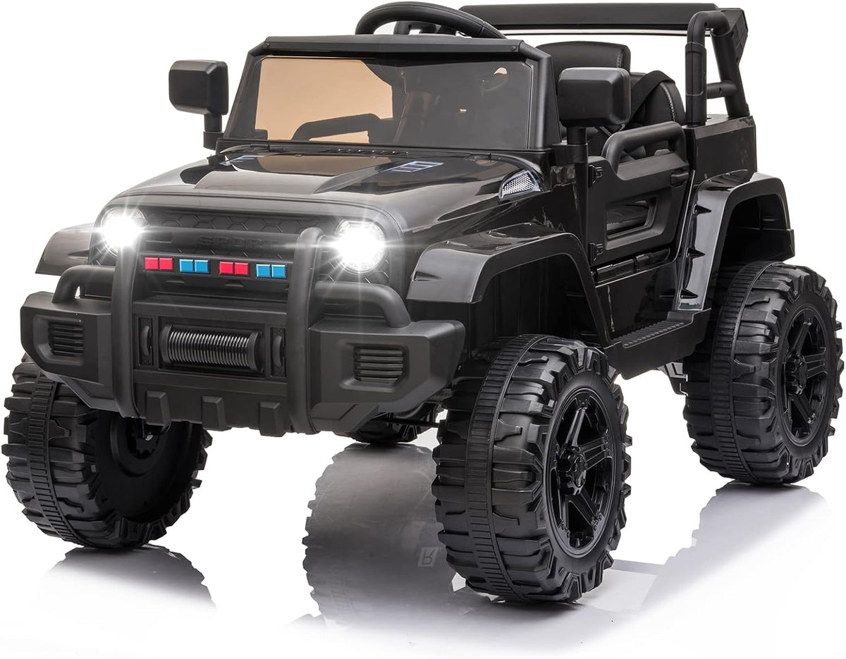 JOYMOR Ride on Truck with Remote Control, 4 Wheels 12V Battery Powered Kids Car