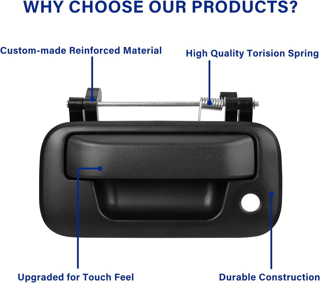 Tailgate Handle Latch Compatible with 2004-2016 Ford F150 F250 F350 F450 F550 Super Duty Explorer Lobo, Lincoln Mark LT Replace# 8L3Z-9943400-AA, 79606, w/Key Hole