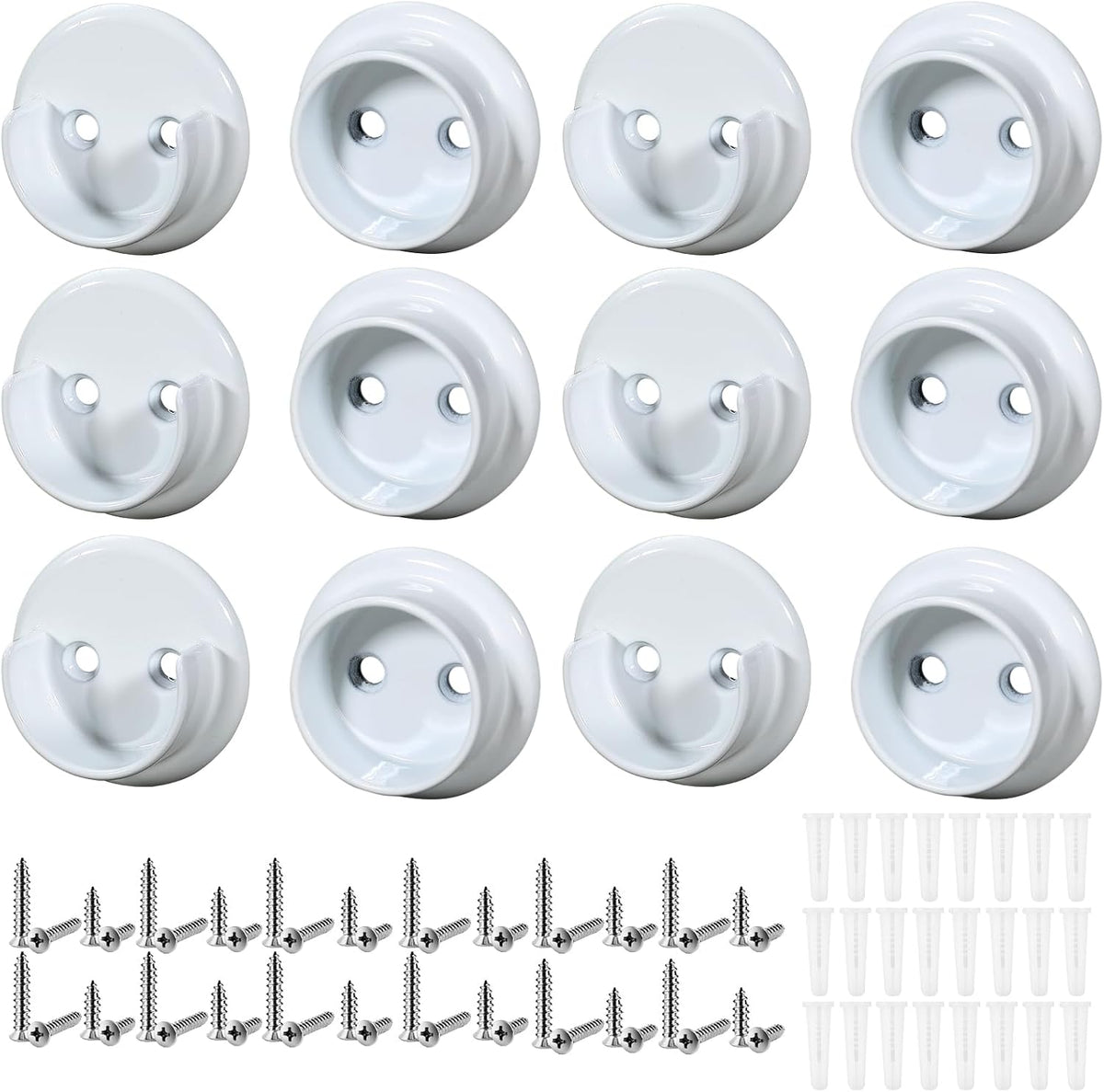 yaocom 6 pairs metal closet rod socket bracket, main product view